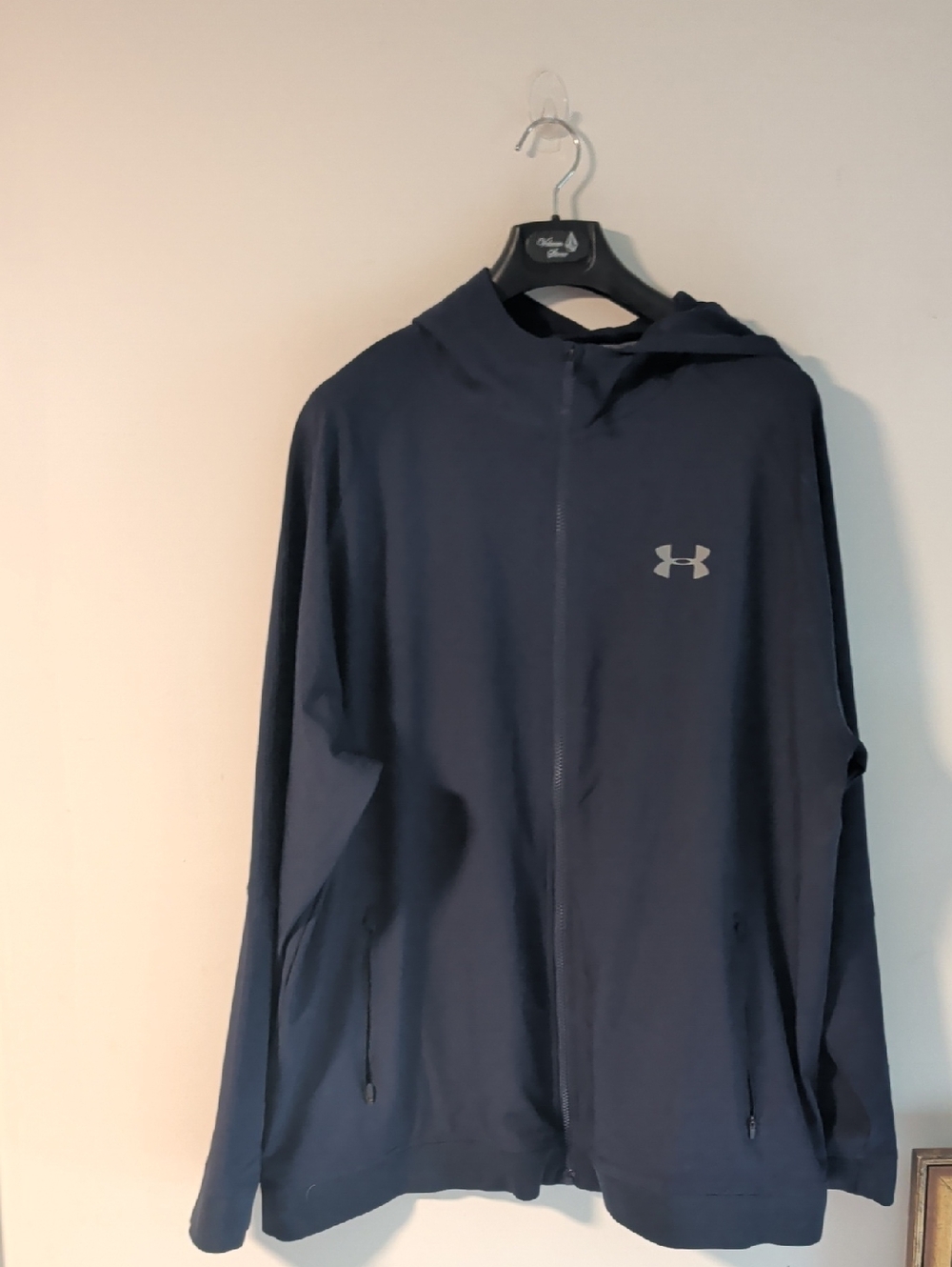 Under Armour Men's Dark Blue Full-Zip Hooded Performance Jacket